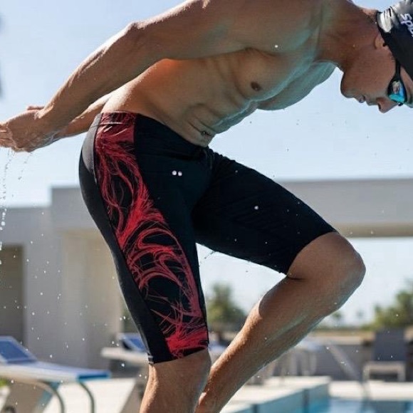Sporti Sporti Mens Boys Black Red Swim Jammers Compression Shorts Size 30 NIB - Picture 1 of 13